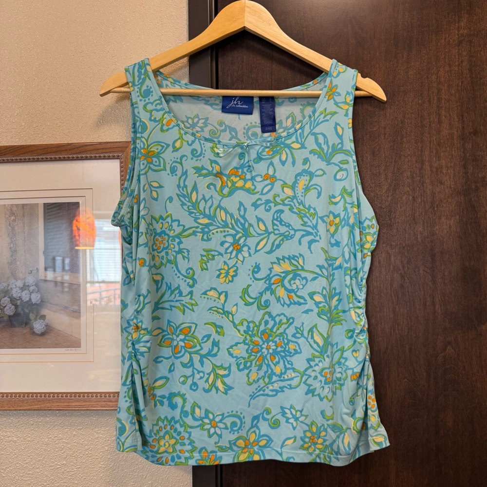 Vintage Y2K Colorful Floral Top Sinched Sides